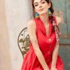 Váy đầm cổ sam dúm eo Rose 4
