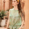 Áo gile buộc nơ Mint Floral