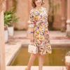 Váy đầm hoa dáng suông A Beige Floral 2