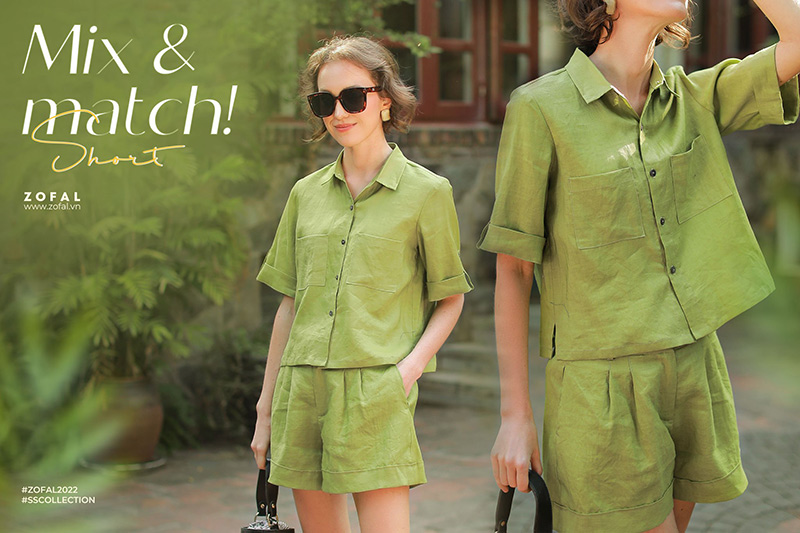  4 cách mix & match quần short
