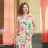 Váy đầm gile cổ đức bèo gấu Floral 2
