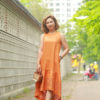 Váy đầm gile thêu gấu Orange 3