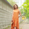 Váy đầm gile thêu gấu Orange 2