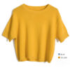 Áo len croptop tay cộc cổ tròn Yellow 1