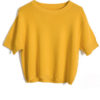 Áo len croptop tay cộc cổ tròn Yellow