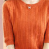 Áo len xương cá tay cộ Orange