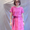 Váy đầm ren hoa 2 lớp Hotpink 1