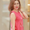 Váy đầm dáng A thêu hoa sen Rose 4