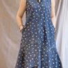 Váy đầm gile cổ đức bèo gấu Navy Floral 3