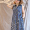 Váy đầm gile cổ đức bèo gấu Navy Floral 4