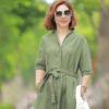 Váy đầm sơ mi diễu chỉ nẹp áo Olive 2 2