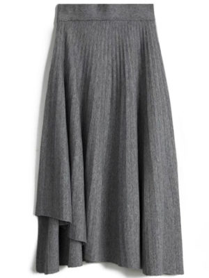 Chân váy len tà lệch Grey