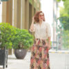 Chân váy hoa ô nhiều màu Floral 3