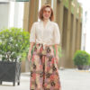Chân váy hoa ô nhiều màu Floral