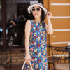 Váy đầm gile gấm hoa Floral 2