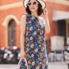 Váy đầm gile gấm hoa Floral 3