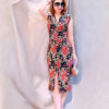 Váy đầm nhung hoa gile sườn xám cổ sơ mi Floral 4