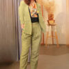 Áo blazer túi chéo 2 hàng cúc Olive 1