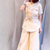 Áo 2 hàng cúc can eo túi ốp ngực Beige 1
