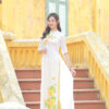 Bo ao dai lua ve cuc White 2