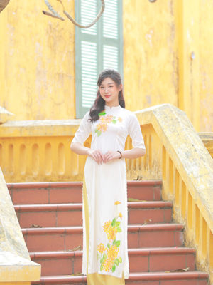 Bo ao dai lua ve cuc White