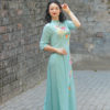 Bo ao dai lua theu cuc Sky 1