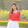 Chân váy xếp ly xẻ trước White 2