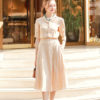Chân váy xòe khóa sườn Beige 2