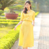 Chân váy xòe khóa sườn Yellow