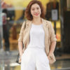 Áo blazer túi chéo 2 hàng cúc Beige 4