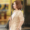 Áo blazer túi chéo 2 hàng cúc Beige 5