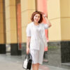 Áo blazer túi chéo 2 hàng cúc White 3