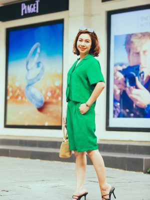 Áo cổ 2 ve túi cơi chéo Green 4