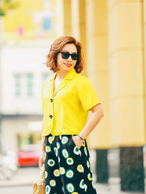 Áo cổ 2 ve túi cơi chéo Yellow 3