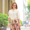 Áo croptop mở cúc buộc tà Nude 1
