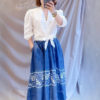 Áo croptop mở cúc buộc tà White 2