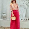 Áo sơ mi cổ đức bo trụ giat vân Beige Floral 3