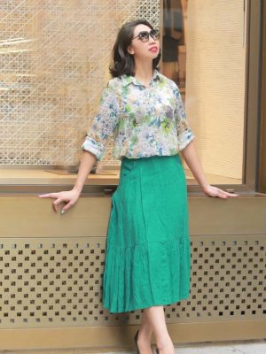 Áo sơ mi hoa dbo trụ cổ đức Floral 3