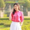 Áo sơ mi thêu hoa Hotpink 2