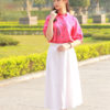 Áo sơ mi thêu hoa Hotpink 4