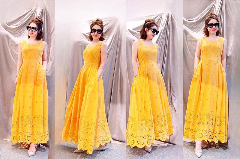 Đầm maxi đi biển