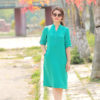 Váy đầm cổ tàu Teal 4