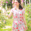 Váy đầm cổ đức bổ trụ Rose Floral 2