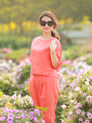 Quần lơ vê gấu cạp chun sau Oragne