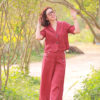 Quần đính cúc cơi túi Plum 1