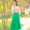 Chân váy dúm bèo Green2