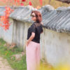 Áo croptop cổ 2 ve Black 1
