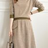 Bộ áo, chân váy len họa tiết Olive 2