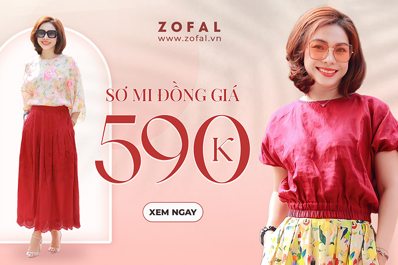 Sale đồng giá sơ mi 590K