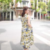 Váy đầm hoa gile đuôi cá White Floral 3